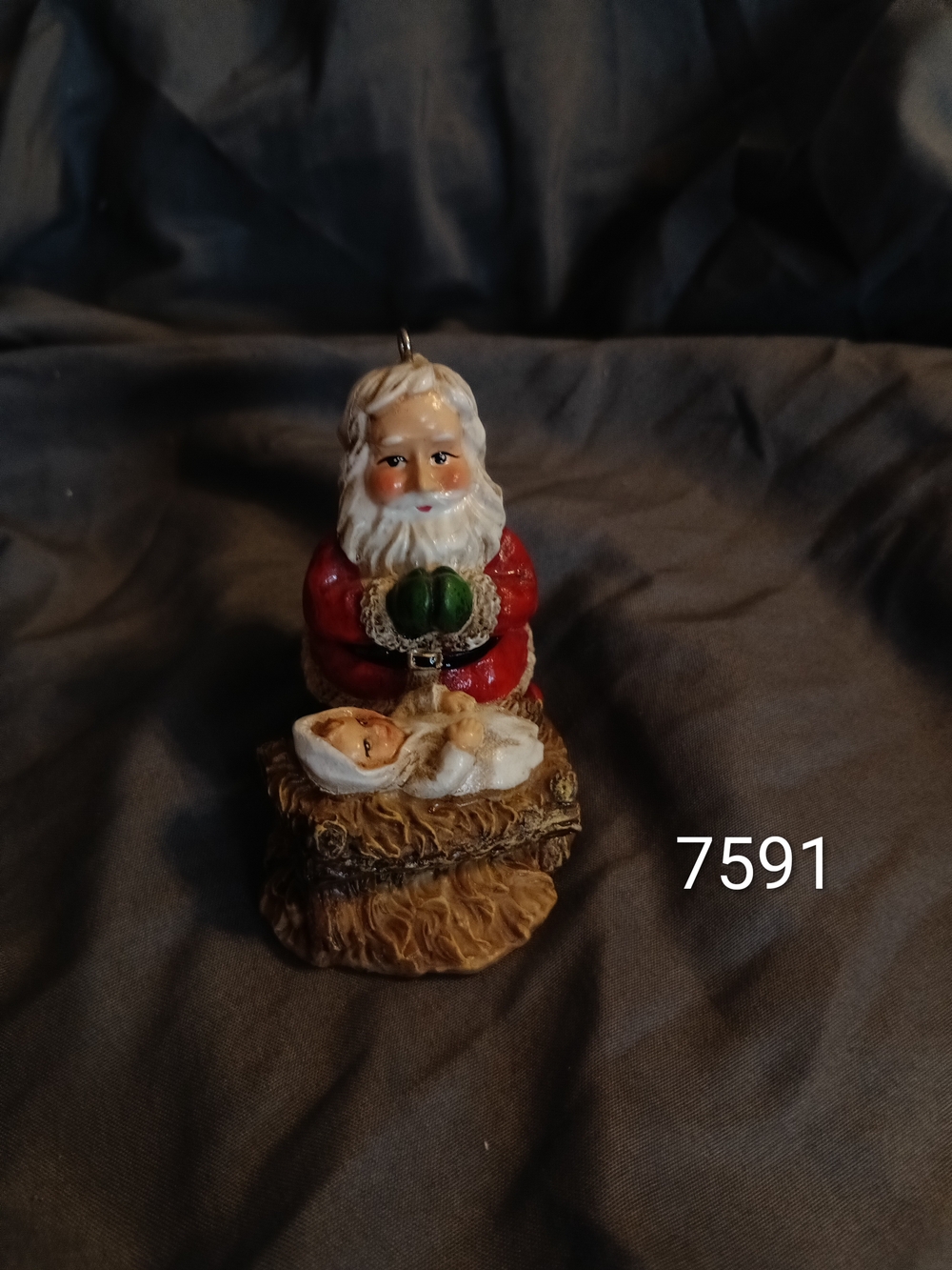 Holiday Santa and Nativity Figurine Ornament